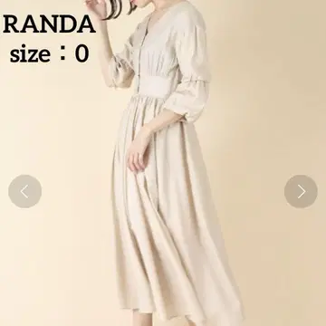 [RANDA] 볼륨 슬리브 허리 디자인 원피스