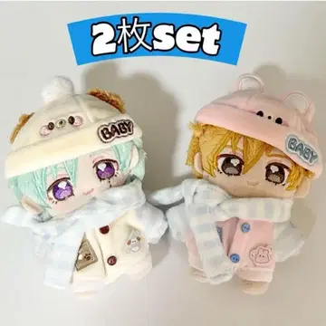 10cm 12cm 인형 옷 이츠누이 앙스타 옷 갈아입기 파자마 2개 세트