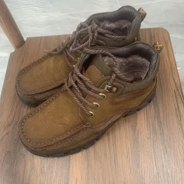 브라운 가죽 하이컷 신발