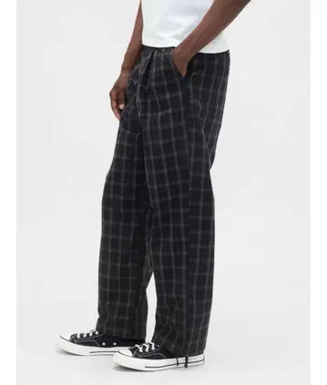 GAP 격자 무늬 턱 팬츠