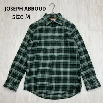 JOSEPH ABBOUD 조셉아부트 체크 무늬 긴팔 플란넬 셔츠 M