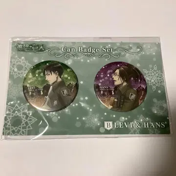 진격의 거인 리바이 아커만 & 한지 조에 캔뱃지 세트