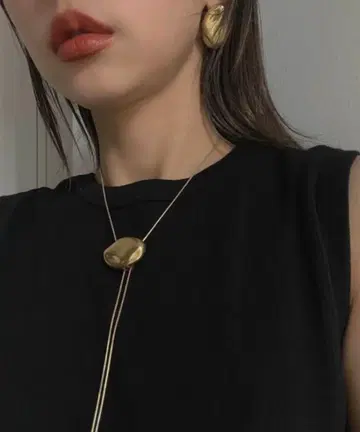 새상품 2WAY STONE LIKE SLIDE CHAIN NECKLACE