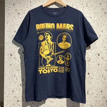 BRUNO MARS TOKYO DOME 라이브 T셔츠 블루노마즈