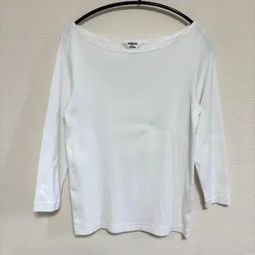 AURALEE x IENA 별주 보트넥 T셔츠 7부 소매 티셔츠