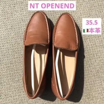이탈리아제 브라운 가죽 로퍼 NT OPENEND