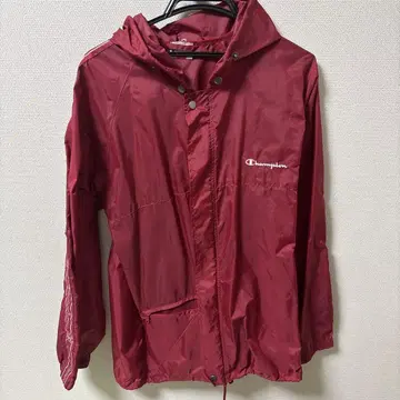 Champion 와인 레드 나일론 자켓