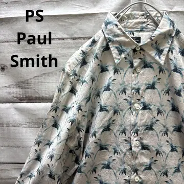 PS Paul Smith 야자수 패턴 셔츠 올 패턴 하와이안 셔츠 M