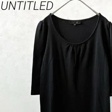 UNTITLED 티셔츠 7부 소매 크루넥 모 100% 심플 얇은 소재
