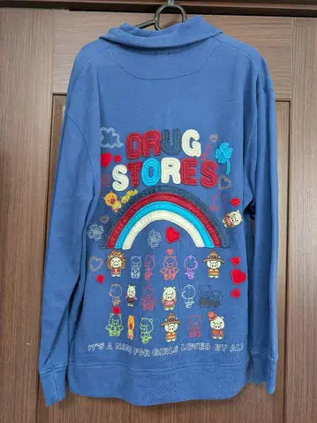 DRUG STORES 플리스 후드티 파랑