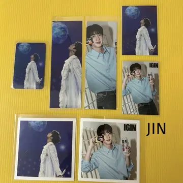 BTS JIN 포토 카드 롱 스티커 스티커 정사각형 사진 5