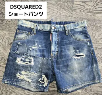 DSQUARED2 데님 숏팬츠 데미지 가공