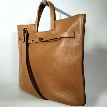 새상품급 마우로 고베르나 토트백 턴락 2way 브라운 a1