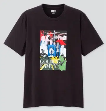 골든 카무이 유니클로 콜라보 T셔츠 BLACK 택 포함 3XL