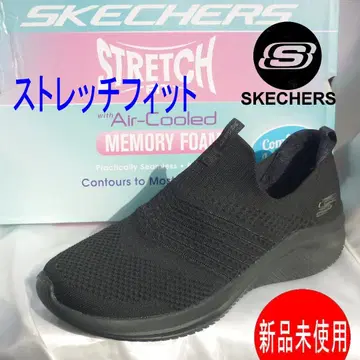 새상품 26cm (25.5cm 상당) 스케쳐스 블랙 여성용 슬립온