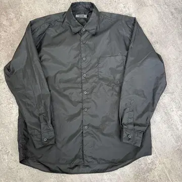 GOODENOUGH 블랙 나일론 셔츠 Y2K 굿