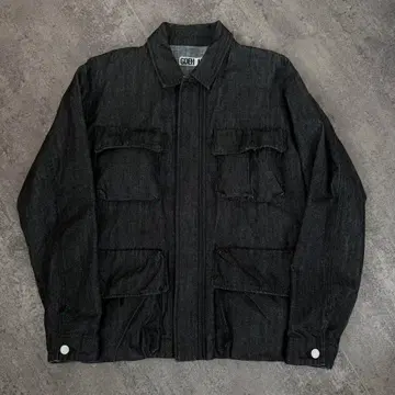 00s GOODENOUGH 블랙 데님 밀리터리 자켓 Y2K