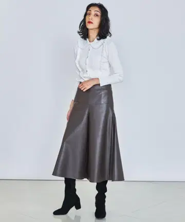 덥스타 Sov. 인조 가죽 큐롯 팬츠 36호