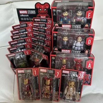MARVEL 해피 복권 베어브릭 + 페어 박스 세트