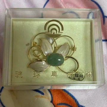 류큐 진주(주) 검은 나비 조개 브로치 이시가키시 시조개 특산품