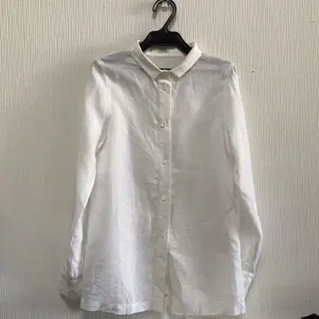 컨디션 최상 아뇨나 린넨 블라우스 셔츠 상의 40, M, 9호 화이트