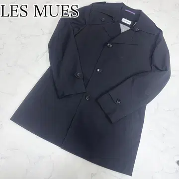 LES MUES 남성용 스텐카라 코트 라이너 포함 블랙 M