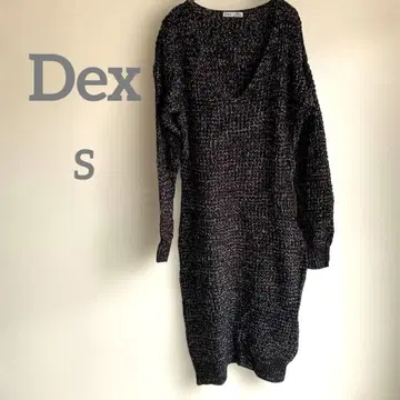 Dex 니트 원피스 USA [ S ] 블랙 화이트 V넥