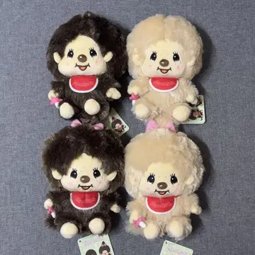 몽치치 통통 오테다마 봉제 인형 전 4종 컴플리트 세트