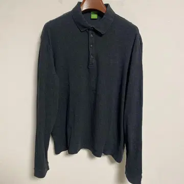 HUGO BOSS 휴고보스 다크 그레이 긴팔 피케 셔츠 XXL