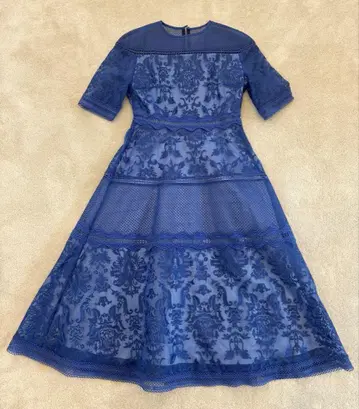 CELFORD 시어 원피스 블루 2019 SS 36 드레스