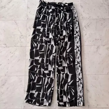 MARINA RINALDI 실크 100 올 패턴 팬츠 13호 XL