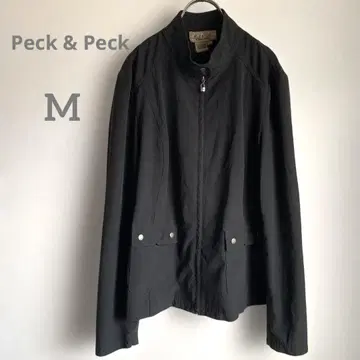 Peck & Peck 블랙 나일론 자켓 [ M ]