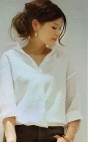 두 뫼 클래스 린넨 100% 화이트 긴팔 셔츠