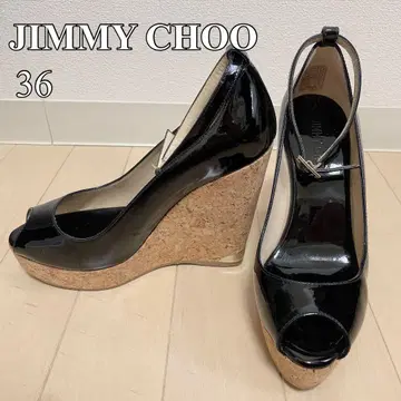 [ 새상품급 ] JIMMYCHOO 지미추 에나멜 오픈토 펌프스샌들