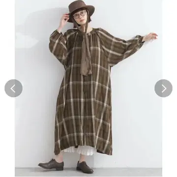 새상품 루필리안 레이온 크레이프 체크 원피스 렙심 아파트바이