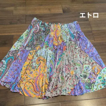 ETRO 플레어 스커트 44 멀티 컬러