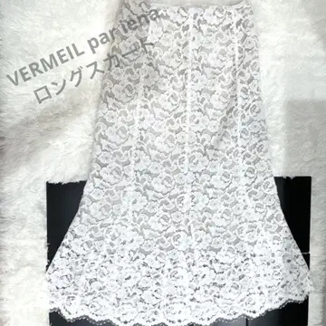 VERMEIL par iena 빅 사이즈 머메이드 스커트 레이스 화이트