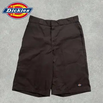 Dickies 브라운 오버 사이즈 하프 팬츠 34