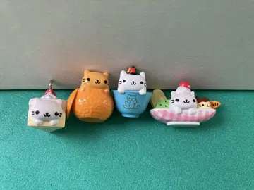 냥냥 냥코 스트랩 4개 세트 헤이세이 레트로