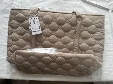 새상품 미사용 미피 퀼팅 토트백 베이지 miffy