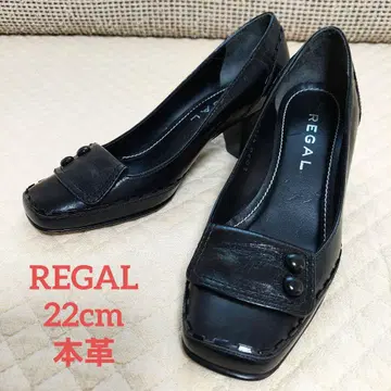 REGAL 블랙 펌프스 중간 힐 22 컨디션 최상