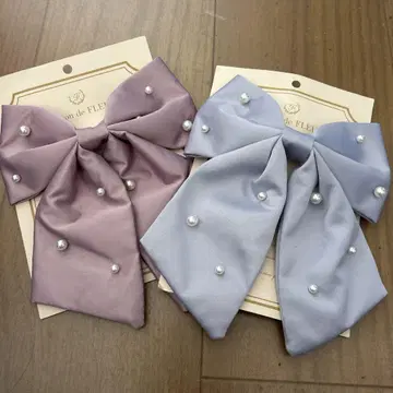 Maison de FLEUR 펄 장식 리본 2종 세트