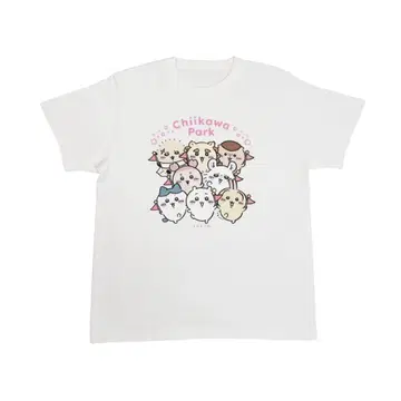 치이카와 파크 T셔츠 메인 비주얼 화이트 XL