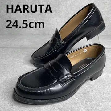 [ 새상품급 ] HARUTA 하루타 블랙 가죽 로퍼 24.5cm