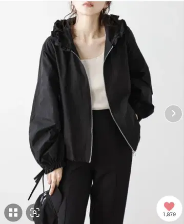 에메리 amely 리본 마운틴 후드티 블랙 라이트 아우터