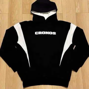 CRONOS 크로노스 맨투맨 후드티 블랙 화이트 M
