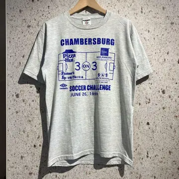90s JERZEES CHAMBERSBURG 프린트T셔츠 그레이