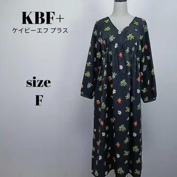 [ a1957 ] KBF+ 새상품급 꽃무늬 셔츠 원피스 2way 블랙