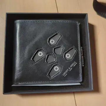 공각기동대 블랙 가죽 접이식 지갑