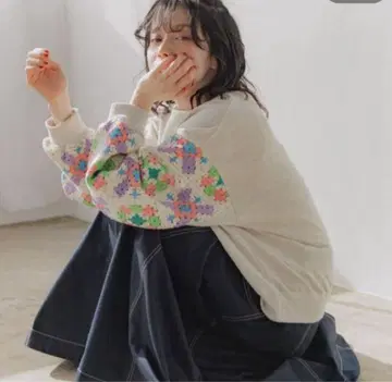 니코앤드 크로셰 콤비 풀오버 M 오트밀